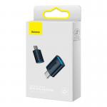 Adaptor USB-C la USB Baseus OTG Ingenuity, 10 Gbps, Albastru
