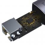Adaptor de retea extern Baseus Lite Series, USB la RJ45, Viteza de pana la 100 Mbps, Gri
