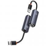 Adaptor de retea extern Baseus Lite Series, USB la RJ45, Viteza de pana la 100 Mbps, Gri 8 - lerato.ro