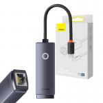 Adaptor de retea extern Baseus Lite Series, USB-C la RJ45, Viteza de pana la 1000 Mbps, Gri
