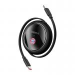 Cablu pentru incarcare si transfer de date Baseus Free2Pull, 2x USB-C, 100W, 1m, Negru, Bayern Edition 2 - lerato.ro