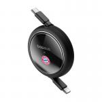 Cablu pentru incarcare si transfer de date Baseus Free2Pull, 2x USB-C, 100W, 1m, Negru, Bayern Edition 4 - lerato.ro