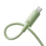 Cablu pentru incarcare si transfer date Baseus Habitat Series, 2x USB-C, 100W, Fast Charging, 2m, Verde 4 - lerato.ro