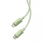 Cablu pentru incarcare si transfer date Baseus Habitat Series, 2x USB-C, 100W, Fast Charging, 2m, Verde 5 - lerato.ro