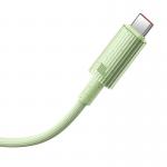 Cablu pentru incarcare si transfer date Baseus Habitat Series, 2x USB-C, 100W, Fast Charging, 2m, Verde 6 - lerato.ro