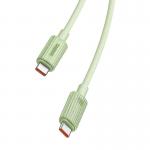 Cablu pentru incarcare si transfer date Baseus Habitat Series, 2x USB-C, 100W, Fast Charging, 2m, Verde 8 - lerato.ro