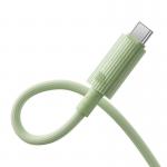 Cablu pentru incarcare si transfer date Baseus Habitat Series, USB/USB-C, 100W, Fast Charging, 1m, Verde 4 - lerato.ro