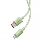 Cablu pentru incarcare si transfer date Baseus Habitat Series, USB/USB-C, 100W, Fast Charging, 1m, Verde 5 - lerato.ro