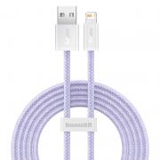 Cablu pentru incarcare si transfer de date Baseus Dynamic 2, USB/Lightning, 2.4A, 2m, Mov