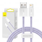 Cablu pentru incarcare si transfer de date Baseus Dynamic 2, USB/Lightning, 2.4A, 1m, Mov