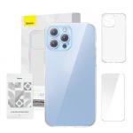 Kit protectie Baseus Crystal Series 3in1, Carcasa, Folie Ecran si Kit pentru curatare, compatibil cu iPhone 13 Pro Max, Transparent 3 - lerato.ro