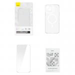 Kit protectie Baseus Magnetic Crystal Series 3in1, Carcasa, Folie Ecran si Kit pentru curatare, compatibil cu iPhone 13, Transparent 11 - lerato.ro