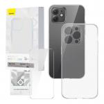 Kit protectie Baseus Corning 2in1, Carcasa si Folie Ecran, compatibil cu iPhone 12, Transparent 3 - lerato.ro