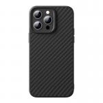 Kit protectie Baseus Synthetic Fiber Series 2in1, Carcasa, Folie Ecran si Kit pentru curatare, compatibil cu iPhone 15 Pro, Negru 2 - lerato.ro
