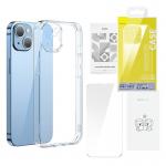 Kit protectie Baseus SuperCeramic 2in1, Carcasa si Folie Ecran, compatibil cu iPhone 14 Plus, Clear 2 - lerato.ro