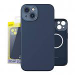 Kit protectie Baseus, Carcasa Liquid Silica si Folie Ecran, compatibil cu iPhone 14 Plus, Albastru 3 - lerato.ro