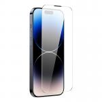 Folie sticla securizata Baseus Corning Dust Filter compatibila cu iPhone 14 Pro Max, Transparent 5 - lerato.ro