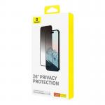 Folie sticla securizata Privacy Baseus Diamond Series compatibila cu iPhone 15 Pro Max, Transparent 6 - lerato.ro