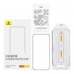 Folie sticla securizata Baseus Crystalline Anti-Glare compatibila cu iPhone 12 Pro Max, Kit aplicare inclus, Transparent 4 - lerato.ro