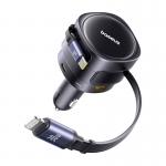 Incarcator auto Baseus, 1xUSB-A, 1xUSB-C, 90W, 1 x Cablu USB-C, 1 x Cablu Lightning incluse, Negru 3 - lerato.ro