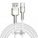 Cablu pentru incarcare si transfer de date Baseus, USB la USB-C, 66W, 2 m, 480 Mbps, Alb 2 - lerato.ro