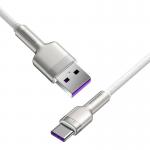 Cablu pentru incarcare si transfer de date Baseus, USB la USB-C, 66W, 2 m, 480 Mbps, Alb 5 - lerato.ro
