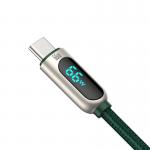 Cablu pentru incarcare si transfer de date Baseus, USB la USB-C, 66W, 1 m, Verde 5 - lerato.ro