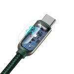Cablu pentru incarcare si transfer de date Baseus, USB la USB-C, 66W, 1 m, Verde 6 - lerato.ro