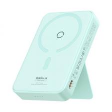 Baterie externa 5000 mAh Baseus MagPro cu stand, 20W, USB-C, Incarcare MagSafe, Mint