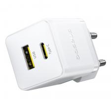 Incarcator retea Baseus Palm, 1x USB-C, 1x USB-A, 30W, Alb