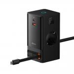 Statie incarcare Baseus PowerCombo, 65W, 2x AC, 2x USB-C, 1x USB-A, Cablu 1.5m, Negru 3 - lerato.ro