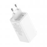 Incarcator retea Baseus GaN6 Pro, 2xUSB-C, 2xUSB-A, 100W, Alb 3 - lerato.ro