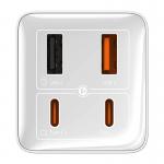 Incarcator retea Baseus GaN6 Pro, 2xUSB-C, 2xUSB-A, 100W, Alb 7 - lerato.ro