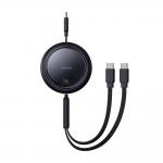 Cablu pentru incarcare si transfer de date Baseus Bright Mirror Series, USB-C la 2x USB-C, 100W, 480Mbps, 1m, Negru 2 - lerato.ro
