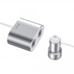 Incarcator si splitter auto Baseus CRDYQ-0S, 80W, 2xAC, 2xUSB-A, Silver 3 - lerato.ro