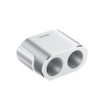 Incarcator si splitter auto Baseus CRDYQ-0S, 80W, 2xAC, 2xUSB-A, Silver 5 - lerato.ro