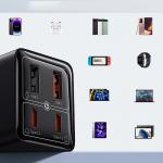 Incarcator retea Baseus GaN6 Pro, 100W, 2xUSB-C / 2xUSB-A, Fast Charging, Cablu USB-C de 1m inclus, Negru 17 - lerato.ro