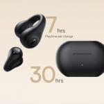 Casti bluetooth wireless OWS Bass 15 Clip, Bluetooth 5.4, Autonomie 8h, 440mAh, USB-C, Negru 17 - lerato.ro