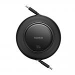 Cablu retractabil pentru incarcare si transfer de date Baseus Free2Pull Mini, USB-C la USB-C, 100W, 480Mbps, 2m, Negru 2 - lerato.ro