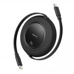 Cablu retractabil pentru incarcare si transfer de date Baseus Free2Pull Mini, USB-C la USB-C, 100W, 480Mbps, 2m, Negru 3 - lerato.ro