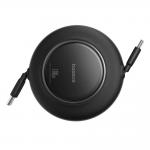 Cablu retractabil pentru incarcare si transfer de date Baseus Free2Pull Mini, USB-C la USB-C, 100W, 480Mbps, 2m, Negru 4 - lerato.ro