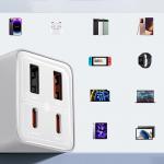 Incarcator retea Baseus GaN6 Pro, 2xUSB-A, 2xUSB-C, 100W, Alb 16 - lerato.ro
