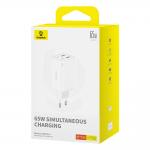 Incarcator retea Baseus GaN6 Pro, 2xUSB-A, 2xUSB-C, 100W, Alb 9 - lerato.ro