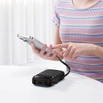 Baterie externa portabila Baseus Qpow2, 20000mAh, 22.5W, USB-C, Cablu USB-C, Cablu Lightning, Display LED, Negru 13 - lerato.ro