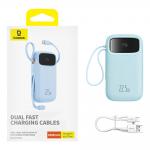 Baterie externa portabila Baseus Qpow2, 20000mAh, 22.5W, USB-C, Cablu USB-C, Cablu Lightning, Display LED, Albastru 9 - lerato.ro