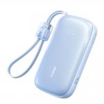 Baterie externa portabila EnerFill FC21 Qpow3 Ultra, 20000mAh, 22.5W, USB-C, Cablu USB-C, Cablu Lightning, Display LED, Albastru 2 - lerato.ro