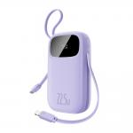 Baterie externa portabila EnerFill FC21 Qpow3 Ultra, 20000mAh, 22.5W, USB-C, Cablu USB-C, Cablu Lightning, Display LED, Mov 3 - lerato.ro