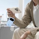 Baterie externa portabila EnerFill FC31, 20000mAh, 45W, USB-A, Cablu USB-C, Cablu Lightning, Display LED, Albastru 7 - lerato.ro