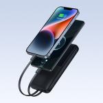 Baterie externa portabila Baseus Lipow, 10000 mAh, 22.5W, 3A, 1xUSB-C, 1xUSB-A, 1xCablu USB-C, 1x Cablu Lightning, Negru 12 - lerato.ro