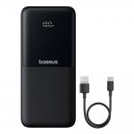 Baterie externa portabila Baseus Lipow, 10000 mAh, 22.5W, 3A, 1xUSB-C, 1xUSB-A, 1xCablu USB-C, 1x Cablu Lightning, Negru 8 - lerato.ro